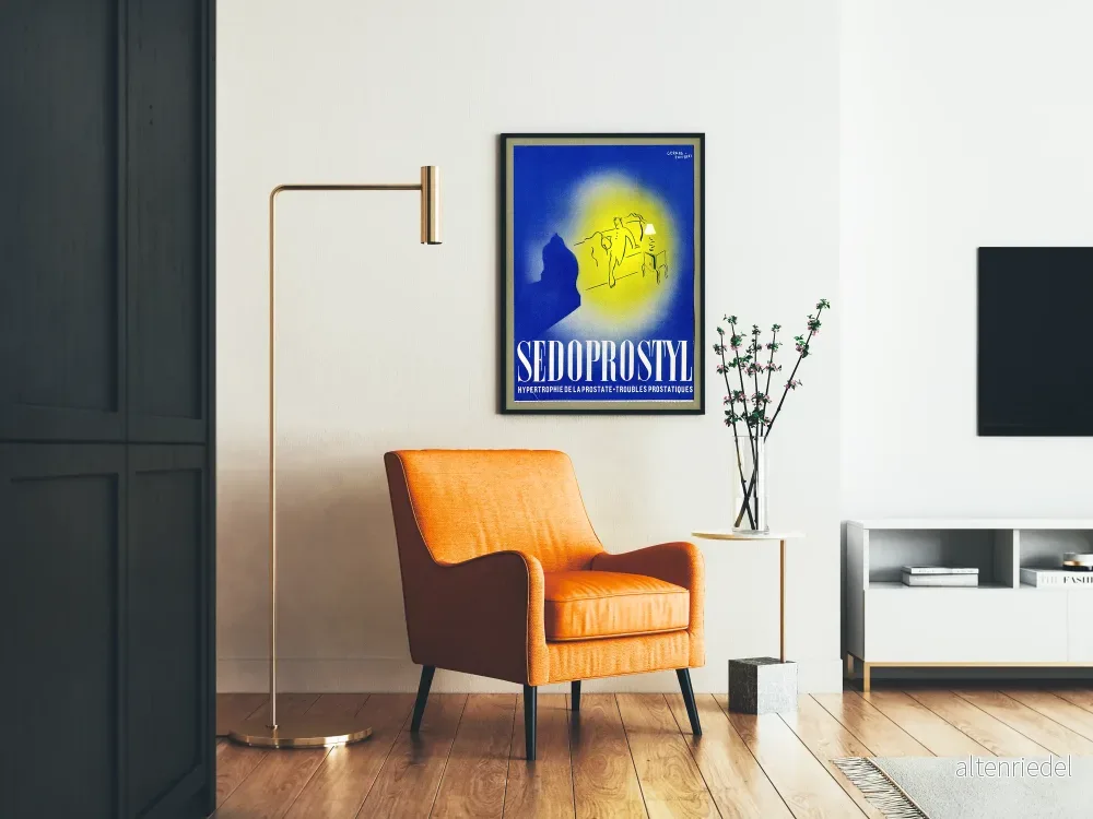 Vintage medicinsk poster Sedoprostyl för prostatiska besvär - Bild 2