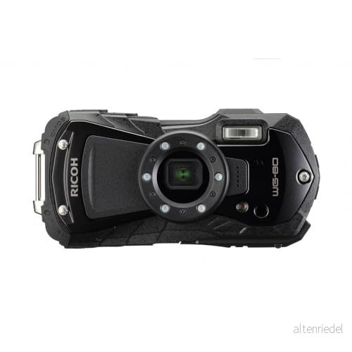 Ricoh WG 80 Digitalkamera kompakt 16.0 MP 1 080 p 5x optisk zoom undervatten upp till 14 m svart 27075304383