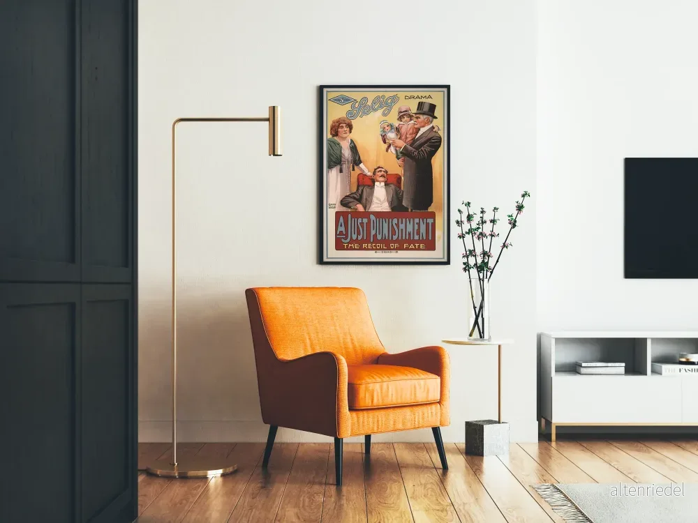 Vintage Drama Poster A Rättvisa Straff - Klassisk Väggdekoration - Bild 2