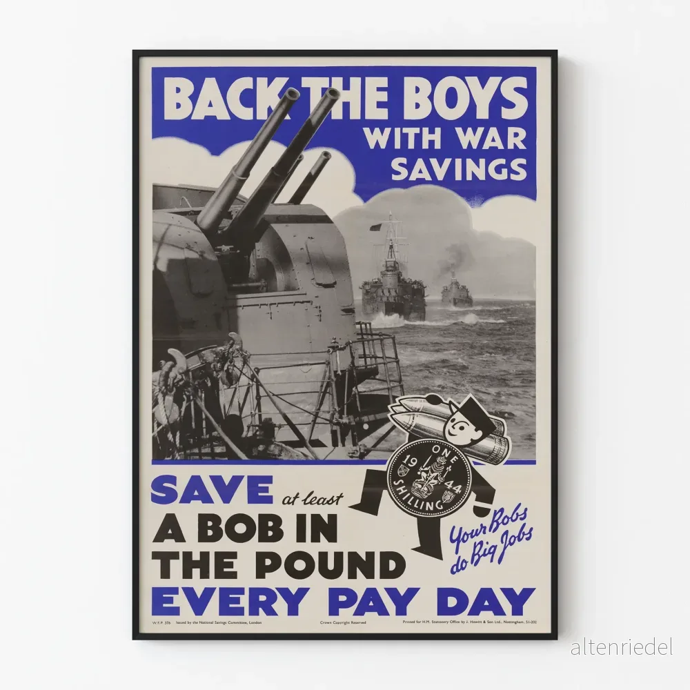 Vintage krigsposter - Spara för att stödja soldaterna