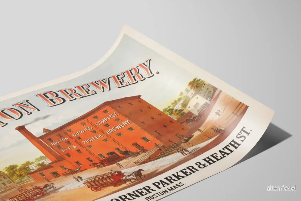 Vintageposter Burton Brewery - Industriell väggdekoration - Bild 2