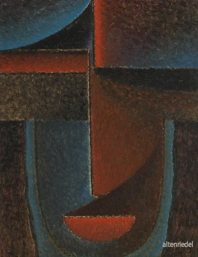 Målning Tête abstraite blå-röd Tête abstraite blå-röd - Alexej von Jawlensky | Konsttryck - Bild 2