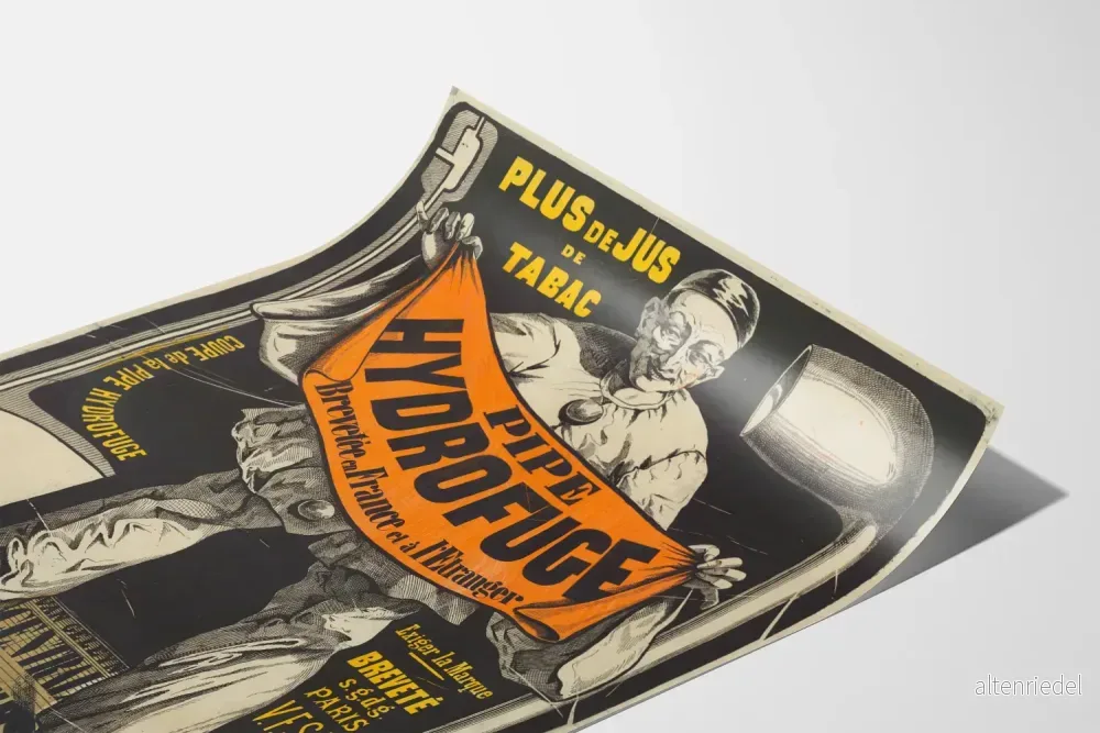 Vintageaffisch med vattenavvisande funktion, mer än tobaksjuice - Bild 3