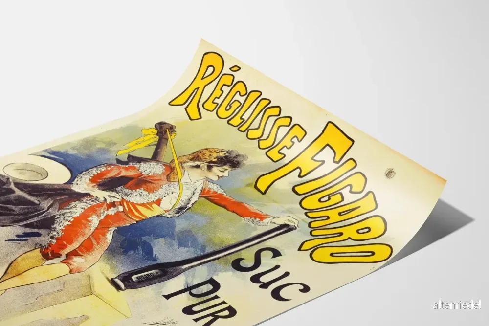 Vintageposter med lakrits Figaro, sockerfritt för väggdekoration - Bild 3