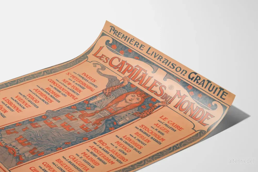Vintageposter Les Capitales du Monde - Retro väggdekoration - Bild 3