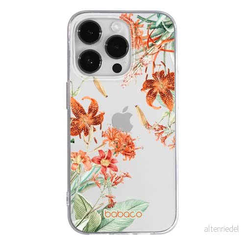 ERT GROUP mobiltelefonfodral för Apple Iphone 14 PRO originalt och officiellt licensierat Babaco mönster Flowers 057 optimalt anpassad till formen på mobiltelefonen, gedeeltelijk transparant 5905131921765