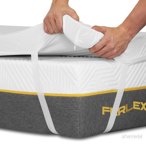 Ferlex Vattentät ViscoGel topper 5 cm 100% viskoelastisk Mycket mjukt och fräscht Tencel tyg Avtagbar tvättbar övermadrass (140 x 200) 8436573698931