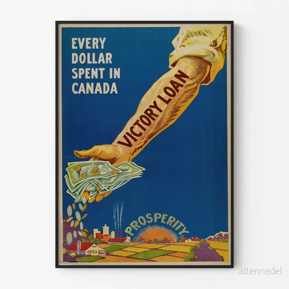 Vintageposter Victory Loan - Investering för Kanadas välstånd