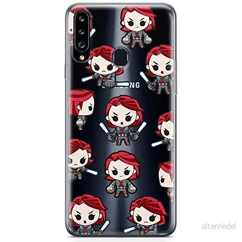 ERT GROUP mobiltelefonfodral för Samsung A20S originalt och officiellt licensierat Marvel mönster Black Widow 013 optimalt anpassad till formen på mobiltelefonen, gedeeltelijk transparant 5904805234453