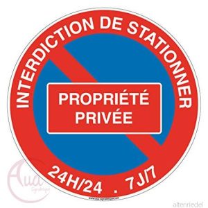 AUA SIGNALETIQUE Panel för privat egendom parkering 24 7 Ø 450 mm, PVC 1,5 mm 3666180034425 AUA SIGNALETIQUE Panel för privat egendom parkering 24 7 Ø 450 mm, PVC 1,5 mm 3666180034425