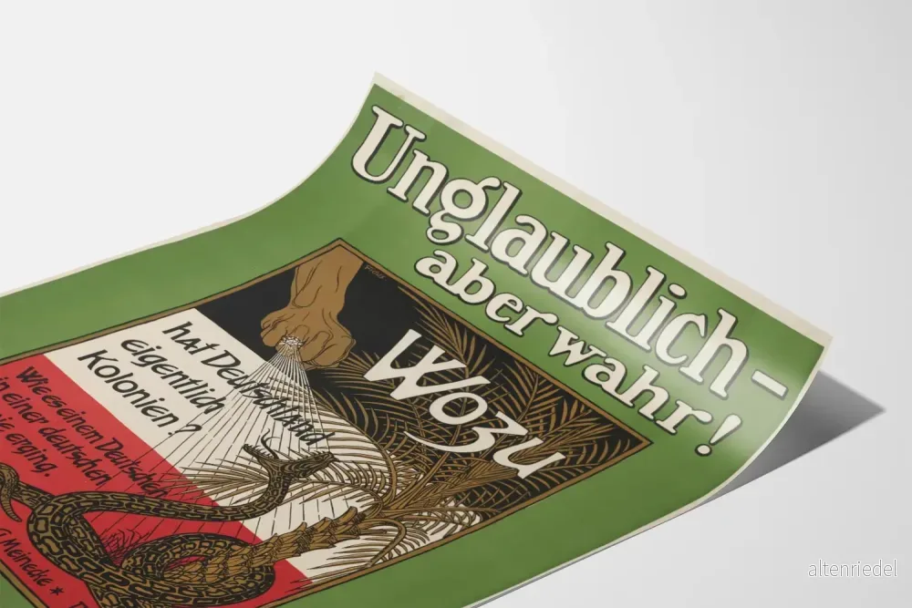Tysk kolonial vintageposter - historisk väggdekoration - Bild 3