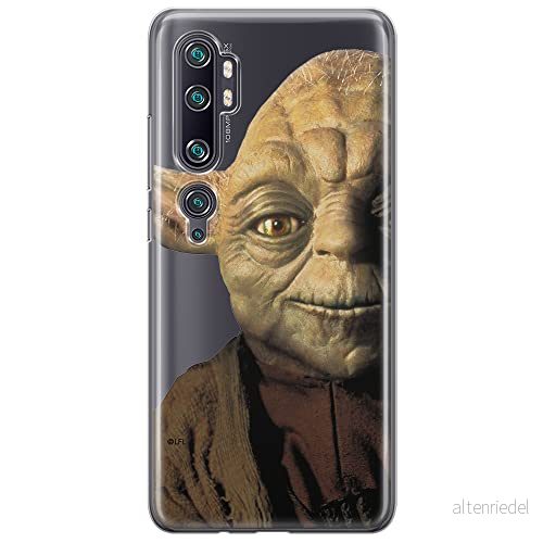 ERT GROUP mobiltelefonfodral för Xiaomi MI NOTE 10 / PRO originalt och officiellt licensierat Star Wars mönster Yoda 004 anpassad till formen på mobiltelefonen, gedeeltelijk transparant 5904805585081