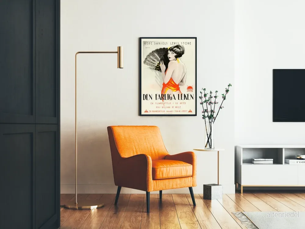 Vintage poster för väggdekoration Den Farliga Leken - Bild 2