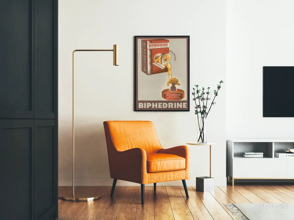 Vintage reklamposter för BIPHEDRINE näsdroppar - Bild 2
