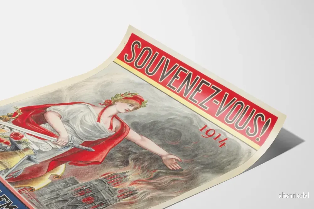 Vintageposter från Första världskriget 'Kom ihåg 1914' - Bild 3