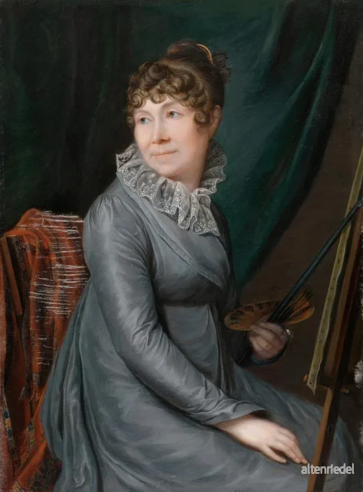 Målning Marie Simons, konstnärens mor - Alexandre Delatour | Konsttryck - Bild 2