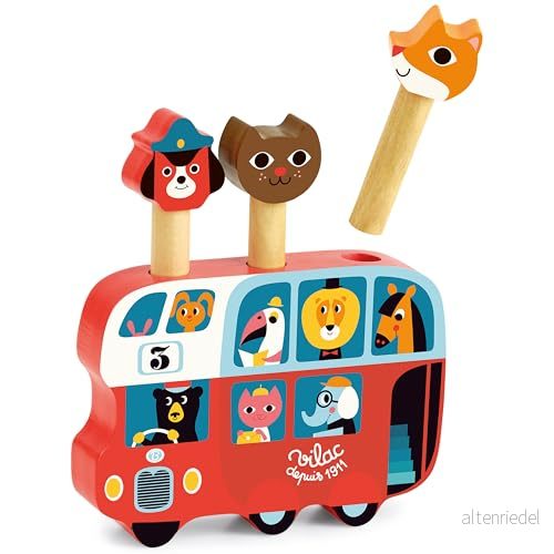 Vilac Pop up Autobus Ingela P.Arrhenius, 7751, flerfärgad 3048700077516