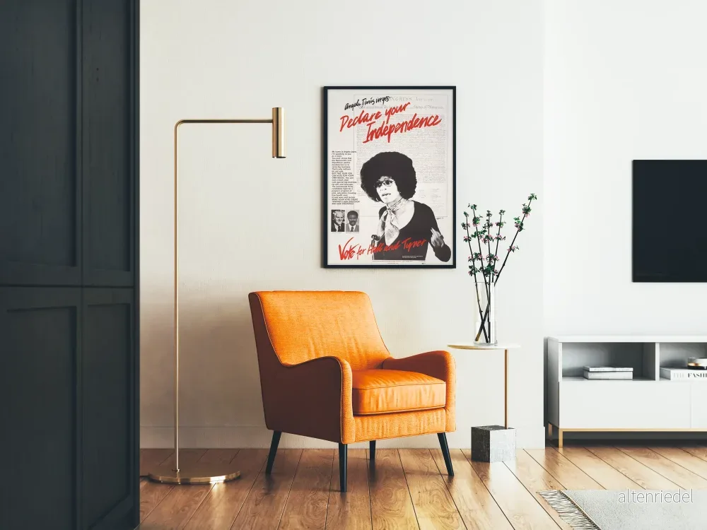Angela Davis poster för att deklarera er självständighet - vintage väggdekoration med politisk prägel - Bild 2