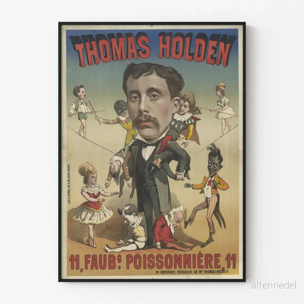 Vintageposter Thomas Holden - Väggdekoration för teater och cirkus