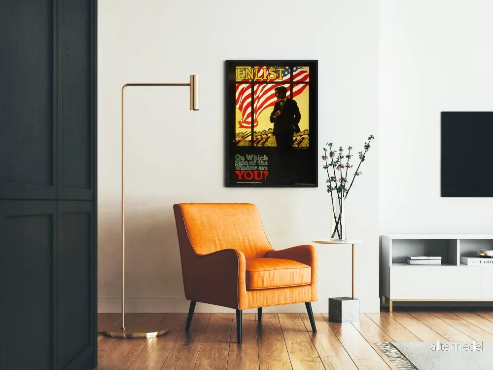 Vintage väggposter 'Anslutning - På vilken sida av fönstret är du?' - Bild 2