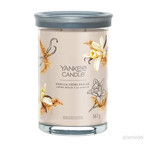 Yankee Candle Signatur doftljus Vanilla Crème Br?lée stort glas ljus med dubbla vekar Sojavaxblandning långt brinnande perfekta gåvor för kvinnor 5038581143453