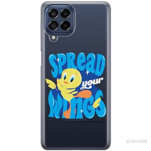 ERT GROUP mobiltelefonfodral för Samsung M33 5G originalt och officiellt licensierat Looney Tunes mönster Tweety 014 optimalt anpassad till formen på mobiltelefonen, gedeeltelijk transparant 5905795096922