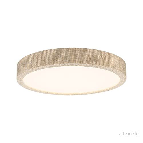 Paulmann 71052 Cosara rund LED panel 15 W IP44 1 300 lm mm taklampa beige tyg/plast 3000K varmvit 4000870710524