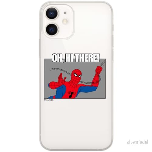 ERT GROUP mobiltelefonfodral för Iphone 12 Mini originalt och officiellt licensierat Marvel mönster Spider Man 032 optimalt anpassad till formen på mobiltelefonen, gedeeltelijk transparant 5905795008130
