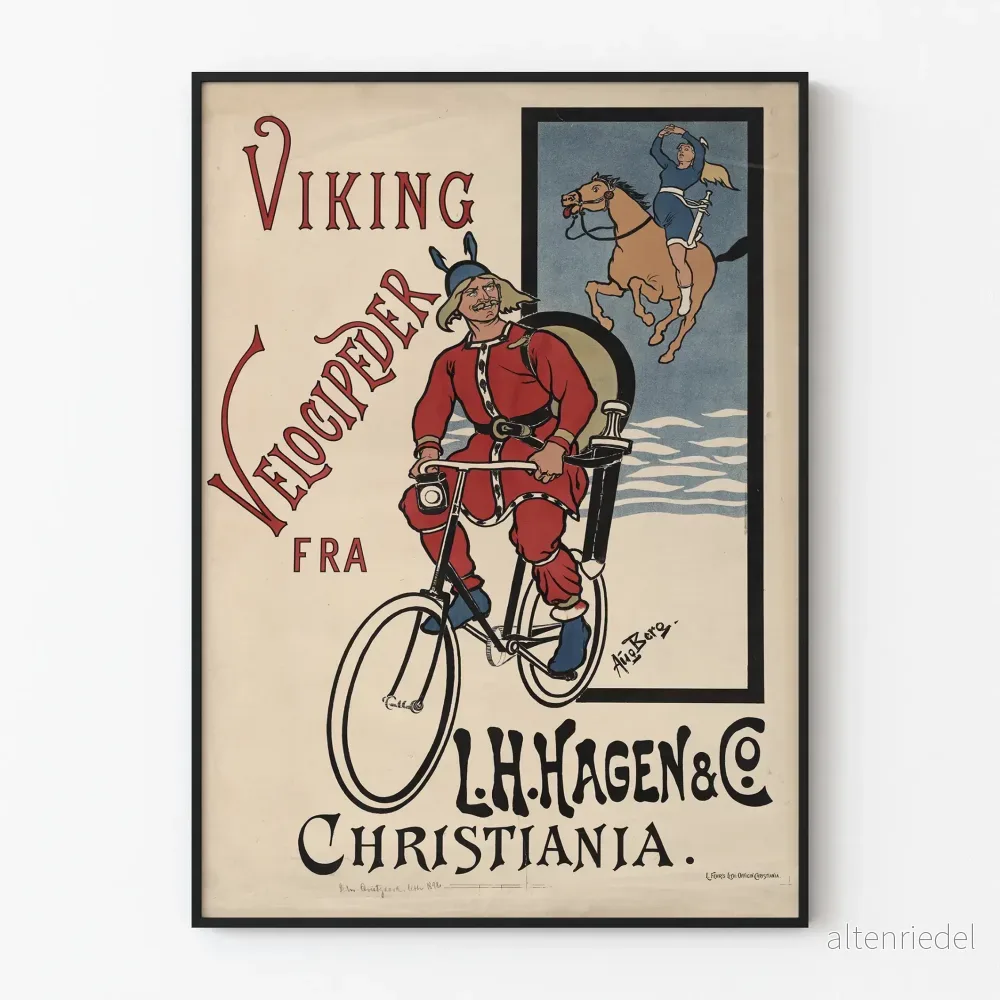 Viking cykelreklamposter L.H. Hagen & Co Christiania Viking cykelreklamposter L.H. Hagen & Co Christiania
