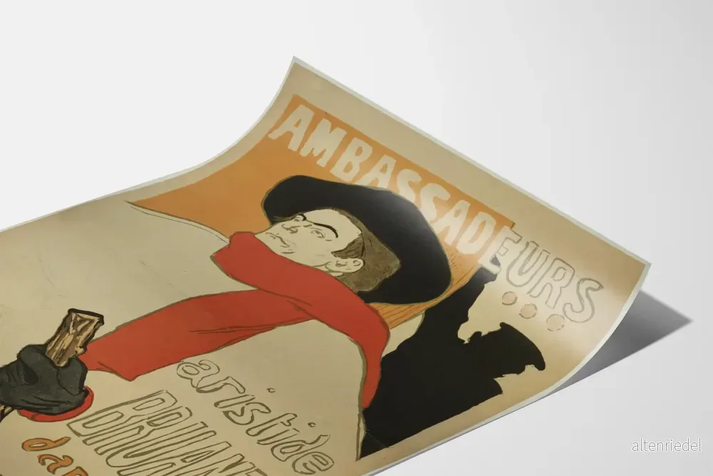 Vintageposter av Aristide Bruant i sin kabaré för väggdekoration - Bild 3