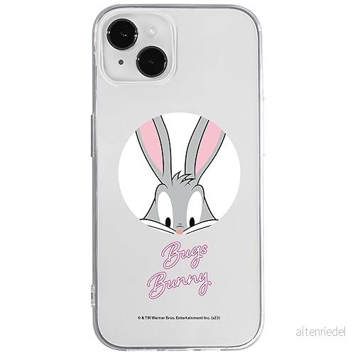 ERT GROUP mobiltelefonfodral för Iphone 14 PLUS originalt och officiellt licensierat Looney Tunes mönster Bugs 023 optimalt anpassad till formen på mobiltelefonen, gedeeltelijk transparant 5905795088538