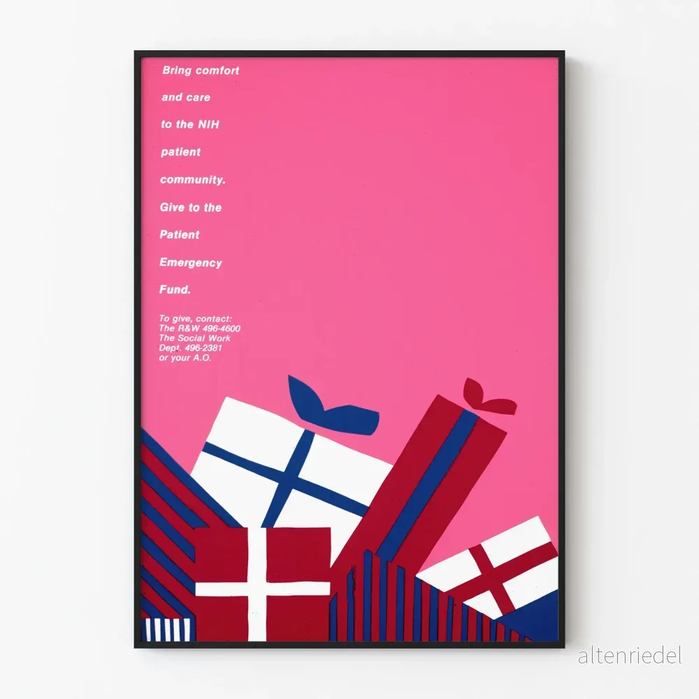 Vintageposter för insamling NIH Patient Emergency Fund