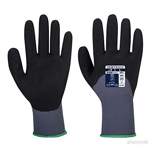 Portwest Dermiflex Handske Ultra - Grå/Svart - A352G8RXL - Storlek XL 5036108222032