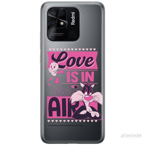 ERT GROUP mobiltelefonfodral för Xiaomi REDMI 10C originalt och officiellt licensierat Looney Tunes mönster Sylvester & Tweety 007 anpassad till formen på mobiltelefonen, gedeeltelijk transparant 5905795124052
