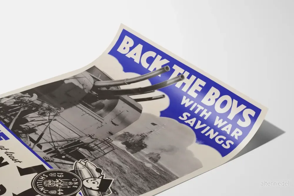 Vintage krigsposter - Spara för att stödja soldaterna - Bild 3