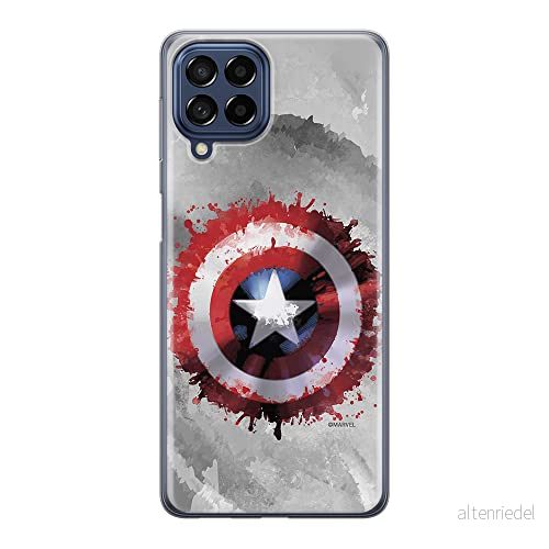 ERT GROUP mobiltelefonfodral för Samsung M33 5G originalt och officiellt licensierat Marvel mönster Captain America 019 optimalt anpassad till formen på mobiltelefonen, fodral tillverkad av TPU plast 5905511346126