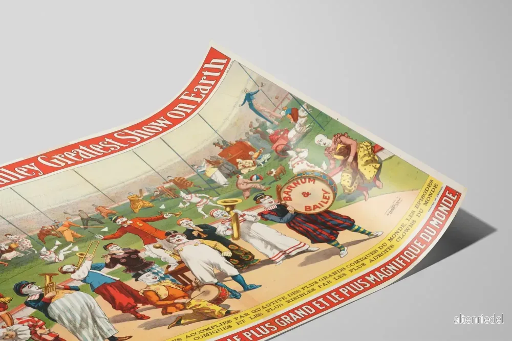 Vintageaffisch Barnum & Bailey - Väggdekoration Cirque och Clowner - Bild 2