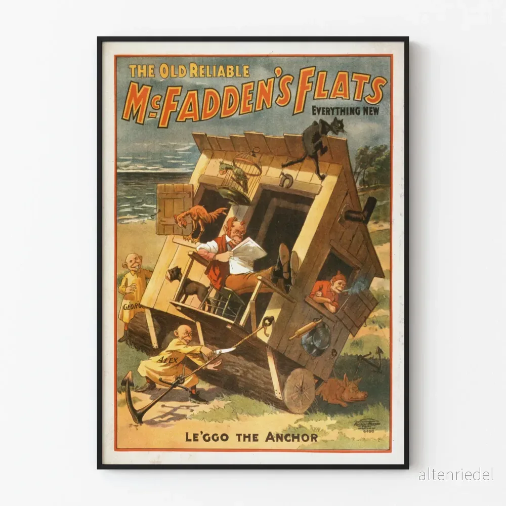 Vintageposter McFadden's Flats « Le'Ggo The Anchor »