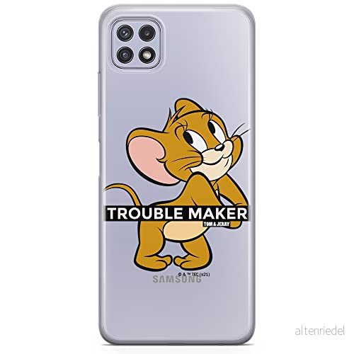 ERT GROUP mobiltelefonfodral för Samsung A22 5G originalt och officiellt licensierat Tom and Jerry mönster 012 optimalt anpassad till formen på mobiltelefonen, gedeeltelijk transparant 5904805272806