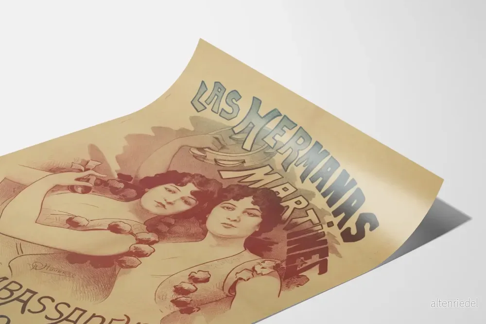 Vintageposter Las Hermanas Martínez väggdekoration - Bild 3