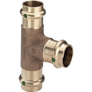 Viega Sanpress T piece 35 mm gunmetal 4015211115265 Viega Sanpress T piece 35 mm gunmetal 4015211115265