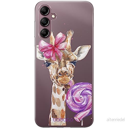 ERT GROUP mobiltelefonfodral för Samsung A14 4G/5G originalt och officiellt licensierat Babaco mönster Giraffe 001 optimalt anpassad till formen på mobiltelefonen, gedeeltelijk transparant 5905511834234