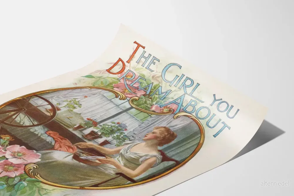 Vintageposter The Girl You Dream About - Romantisk väggdekoration - Bild 3