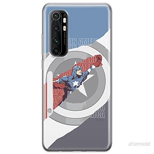 ERT GROUP mobiltelefonfodral för Xiaomi MI NOTE 10 Lite originalt och officiellt licensierat Marvel mönster Captain America 013 anpassad till formen på mobiltelefonen, fodral tillverkad av TPU plast 5904805592195
