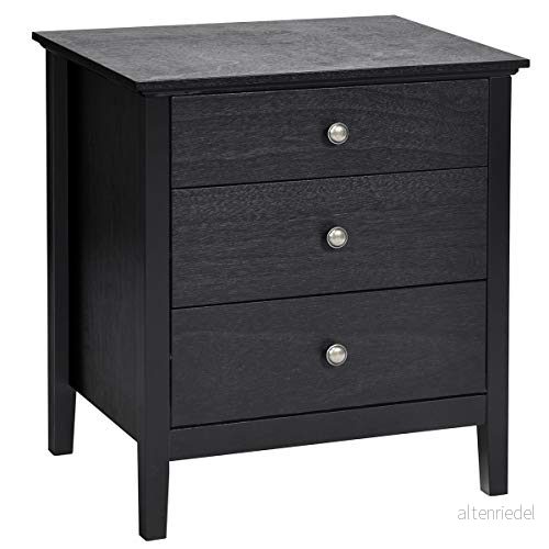COSTWAY Nattbord, svart, 45D x 60W 66H cm 615200237431