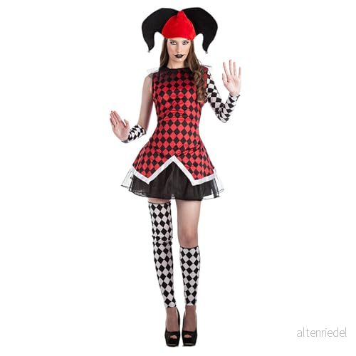 Boland Kostym Harlekin för kvinnor, karnevaldräkt, kostymset halloween, karneval och temafest 8712026840714