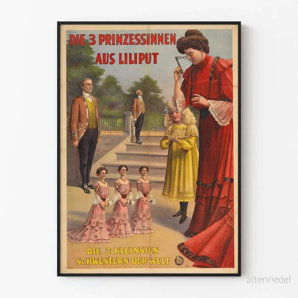 Vintageposter Princesse Liliput väggdekoration