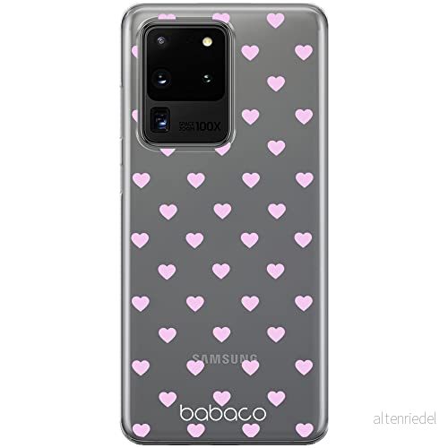 ERT GROUP Mobiltelefonskal för Samsung S20 Ultra original och officiellt licensierad Babaco mönster hjärtan 001 anpassad till mobiltelefonens form, delvis transparent 5903537770130