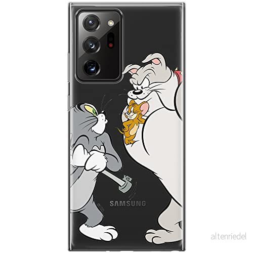 ERT GROUP mobiltelefonfodral för Samsung GALAXY NOTE 20 ULTRA originalt och officiellt licensierat Tom and Jerry mönster 001 optimalt anpassad till formen på mobiltelefonen, gedeeltelijk transparant 5903040362174