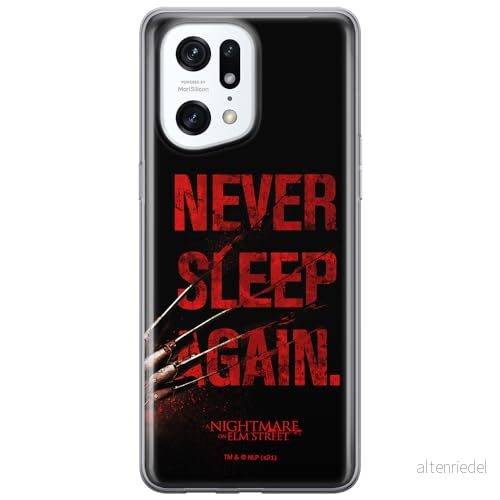 ERT GROUP mobiltelefonfodral för Oppo FIND X5 PRO originalt och officiellt licensierat Horror mönster Nightmare of Elm Street 003 anpassad till formen på mobiltelefonen, fodral tillverkad av TPU plast 5905511415600